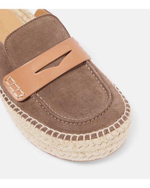 J.W. Anderson Brown Suede Espadrille Loafers