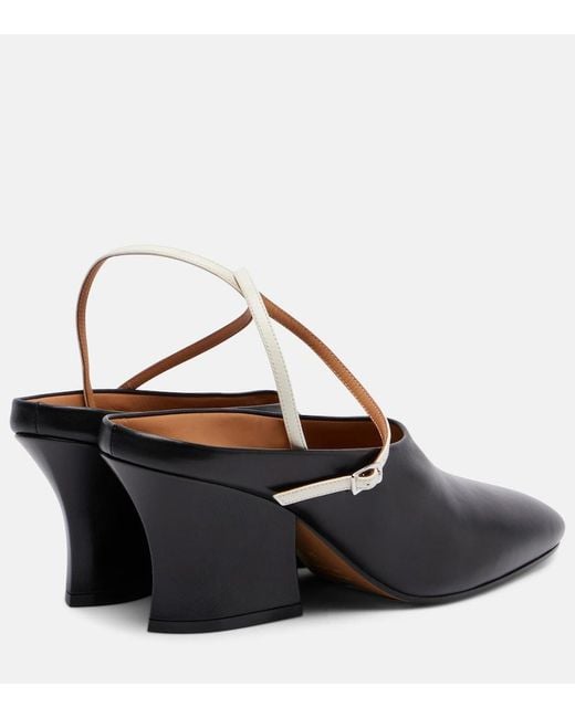 Jil Sander Black Leather Mules