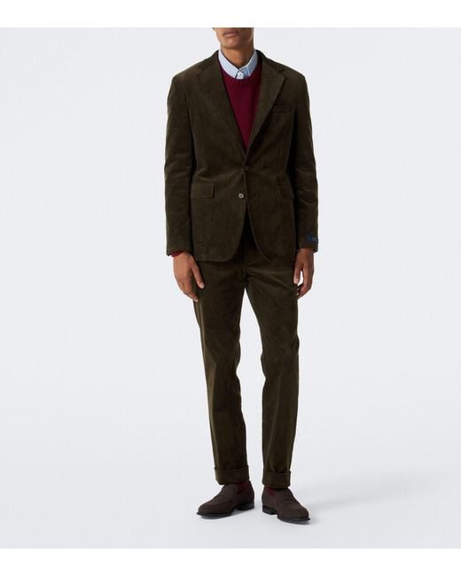 Polo Ralph Lauren Black Cotton-Blend Corduroy Blazer for men