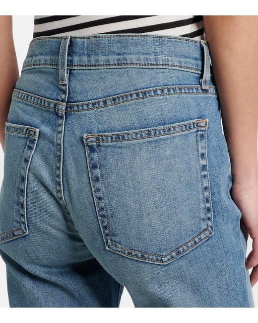 Nili Lotan Blue Celia Mid-Rise Flared Jeans