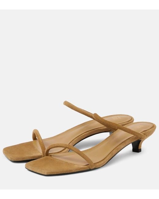 Mules The Minimalist 35 En Daim Totême  en coloris Natural