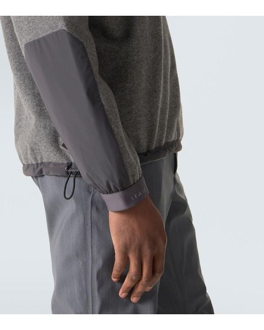 Sease Gray Wool And Cashmere Jersey Jacket for men