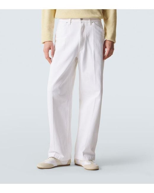 Lemaire White Wide-Leg Jeans for men