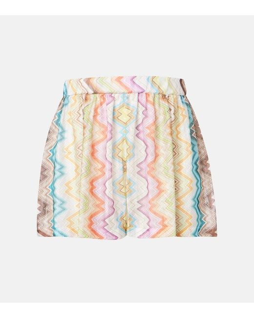 Missoni White Zigzag Shorts