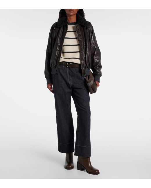 Brunello Cucinelli Brown Leather Ankle Boots