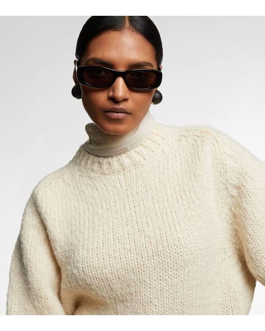 Fendi Brown Ff Squared Oval Sunglasses