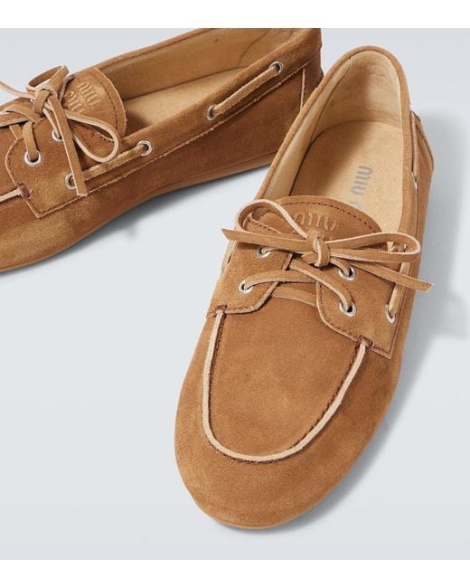 Nauticos De Ante Miu Miu de hombre de color Brown
