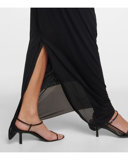 Christopher Esber Black Molded Venus Jersey Maxi Dress