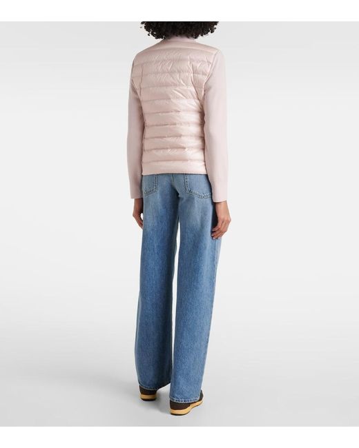 Moncler Pink Daunenjacke Mit Wolle