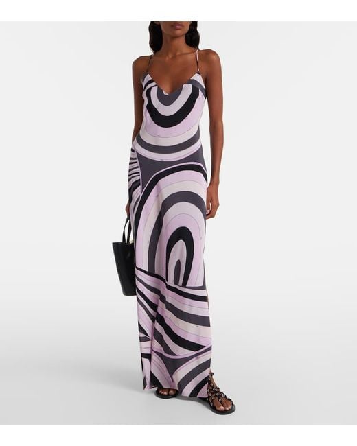 Abito Lungo Iride di Emilio Pucci in White
