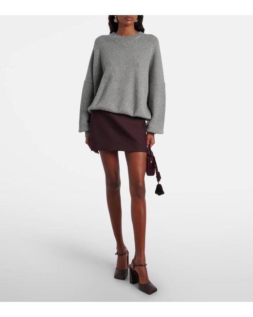 AMINA MUADDI Brown Charlotte 95 Leather Pumps