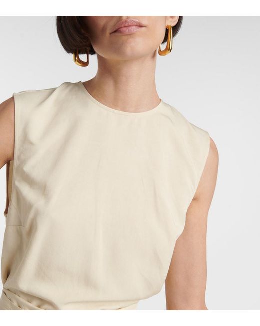 Totême Natural Tie-Detail Midi Dress