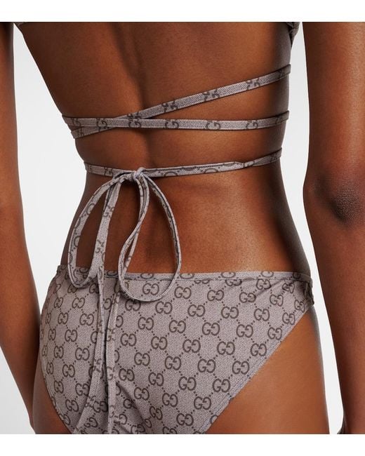 Gucci White Gg Jersey Bikini