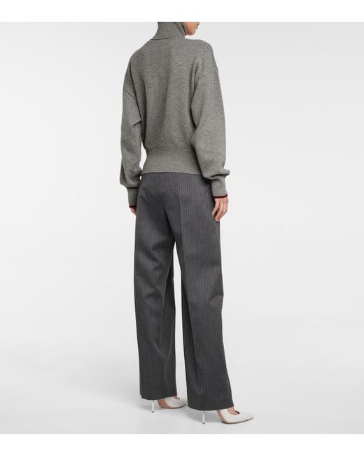 Victoria Beckham Gray Strickpullover Aus Einem Kaschmirgemisch