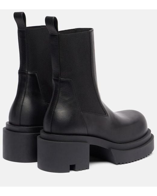 Botas Chelsea Beatle De Piel Rick Owens de color Black