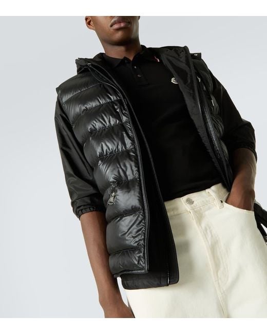 Moncler Polohemd Permanent Aus Baumwoll-Jersey in Black für Herren