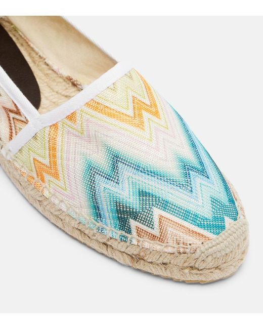 Missoni Blue Elle Zigzag Espadrilles