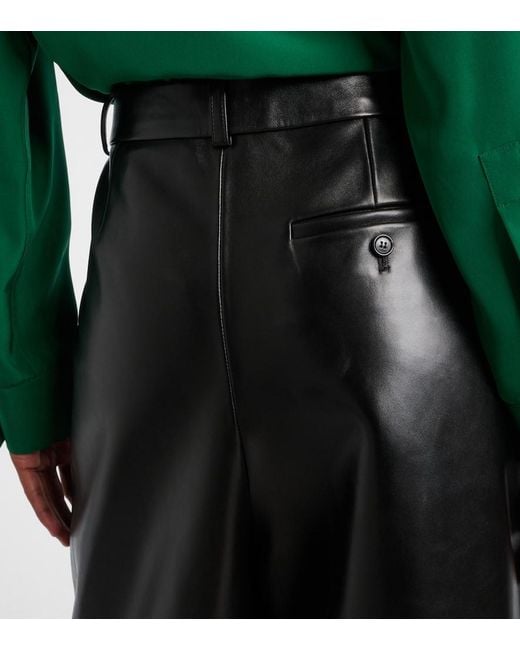 Loewe Black Weite Hose Aus Leder