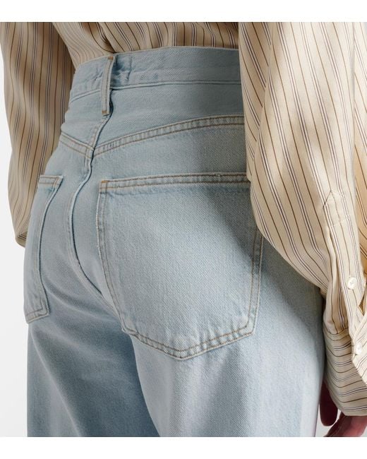 Agolde Blue '90S Crop Straight Jeans