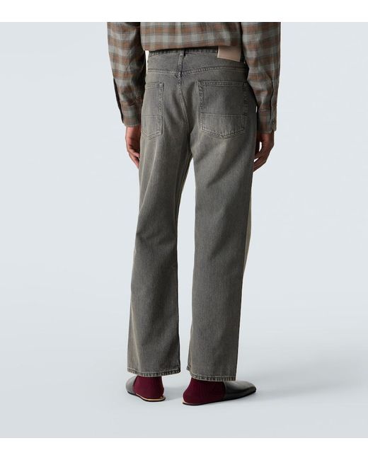 Our Legacy Gray Third Cut Faded Straight Jeans for men