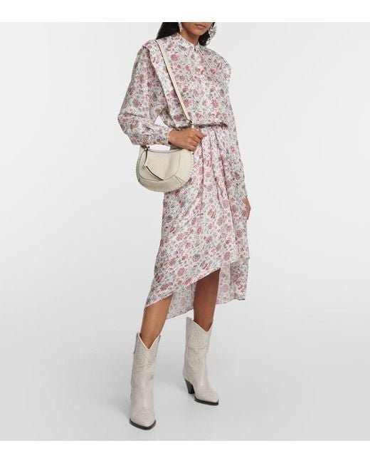 Isabel Marant Natural Lokeya Floral Midi Dress