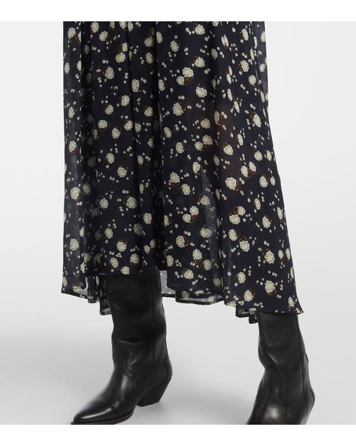 Dorothee Schumacher Black Floral Volumes Printed Maxi Dress