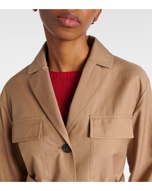 Max Mara Natural Jacke Giulia Aus Twill
