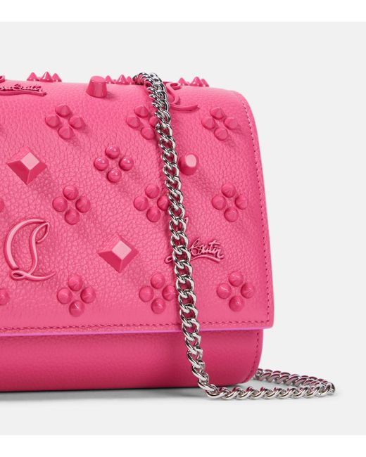 Christian Louboutin Pink Paloma Leather Clutch