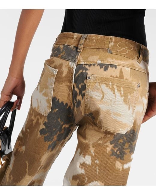Blumarine Natural Camouflage Cargo Pants