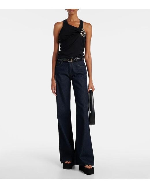 Coperni Black Platform Thong Sandals