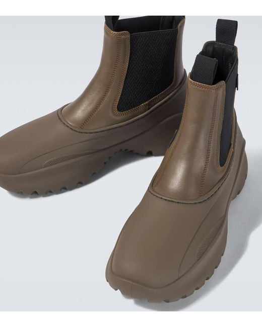 Burberry Chelsea Boots Aus Leder in Brown für Herren