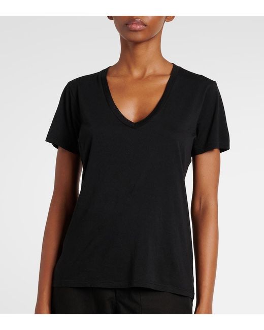 Nili Lotan Black Carol Cotton Jersey T-Shirt