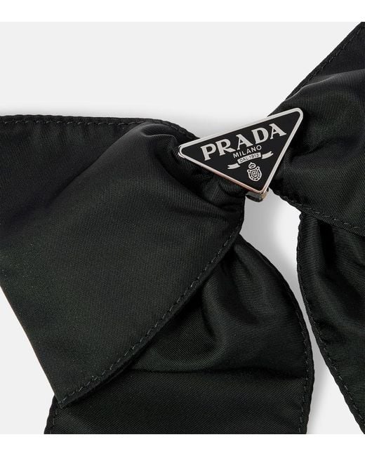 Prada Re-Nylon Hair Clip in Black | Lyst