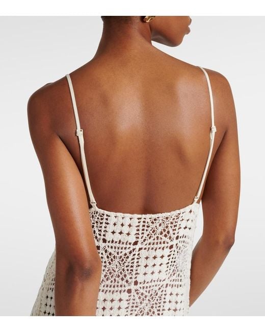 Sir White Crochet Cotton Maxi Dress