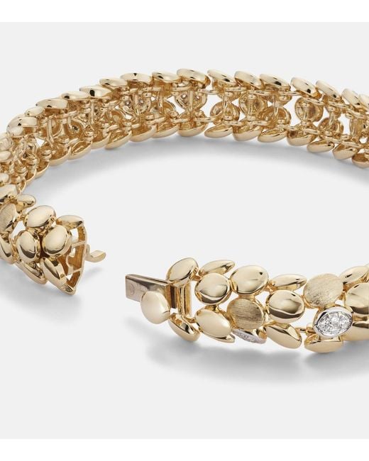 Rainbow K Metallic Blossom Small 14Kt Bracelet With Diamonds