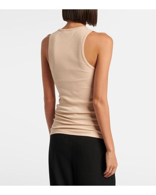 Wardrobe NYC Natural Ribbed-Knit Cotton Tank Top