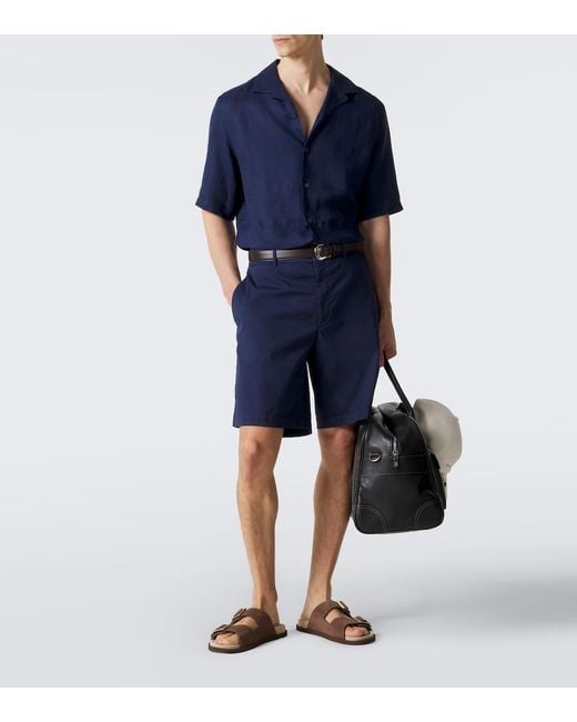 Brunello Cucinelli Brown Suede Sandals for men
