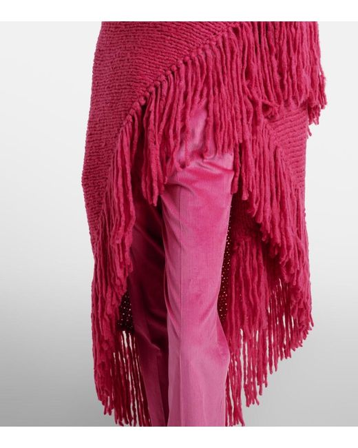Gabriela Hearst Pink Lauren Fringed Cashmere Shawl