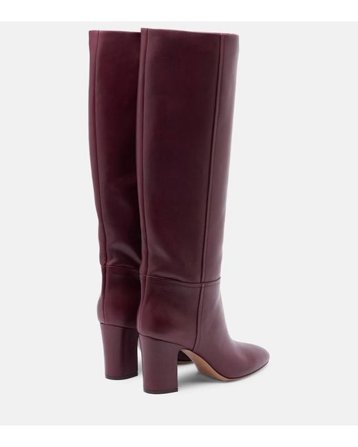 Paris Texas Purple Lavinia 75 Leather Knee-High Boots
