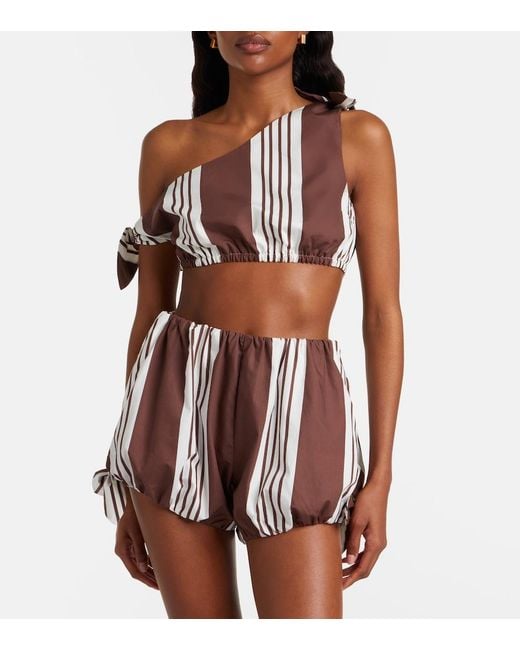 Posse Red Rosie Striped Cotton Shorts