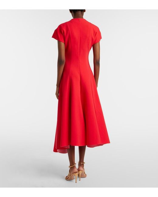 Roksanda Red Tatum Paneled Midi Dress