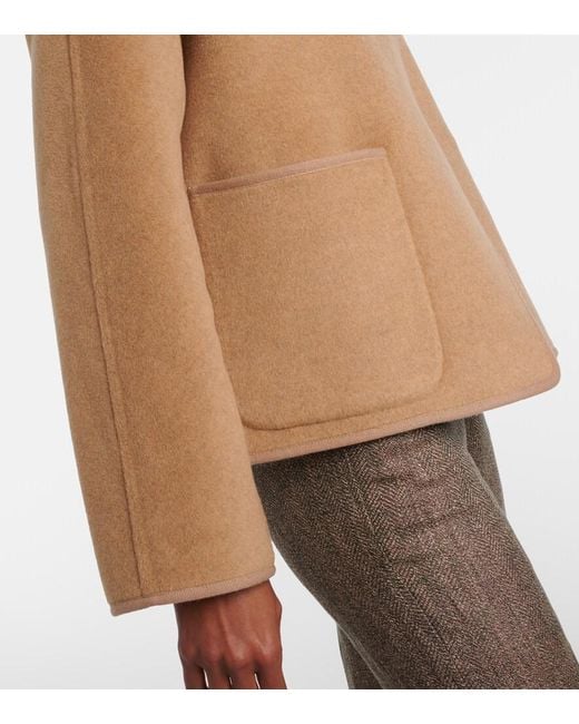Loro Piana Brown Glenn Wool And Cashmere Jacket