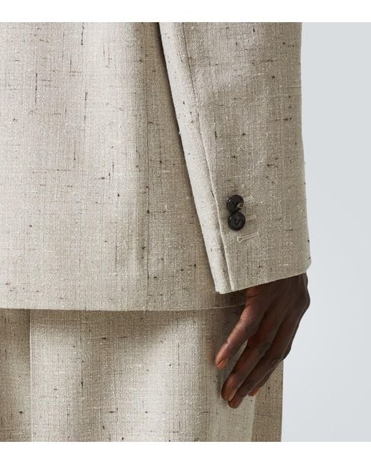Bottega Veneta Gray Double-Breasted Blazer for men