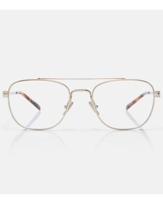 Miu Miu Metallic Aviator Glasses