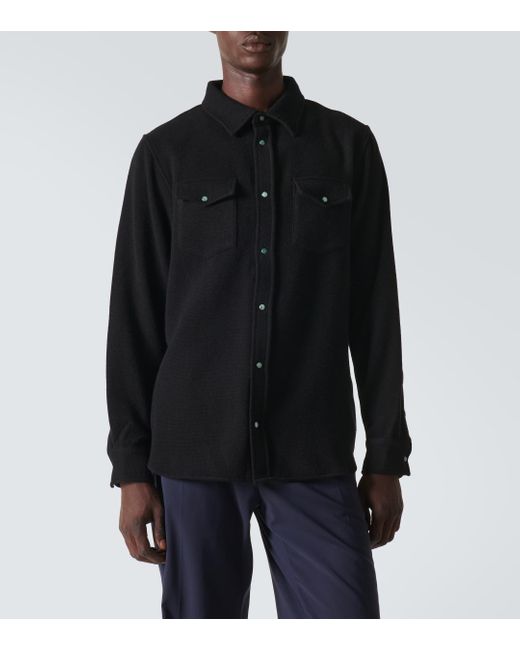 God's True Cashmere Black Cashmere Shirt for men