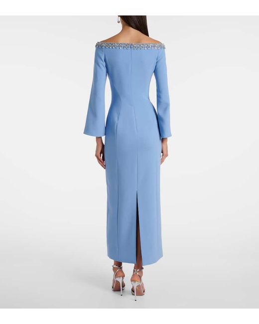 Jenny Packham Blue Lima Embellished Maxi Dress