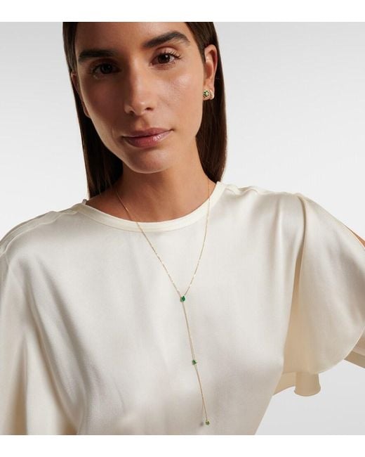 Anita Ko White 18Kt Necklace With Emeralds