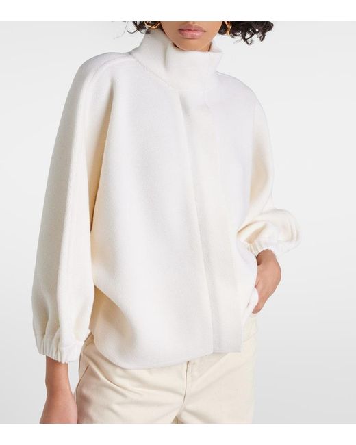 Cardigan in lana vergine di Max Mara in White