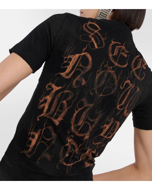 Balenciaga Black Heavy Metal-artwork Cotton T-shirt