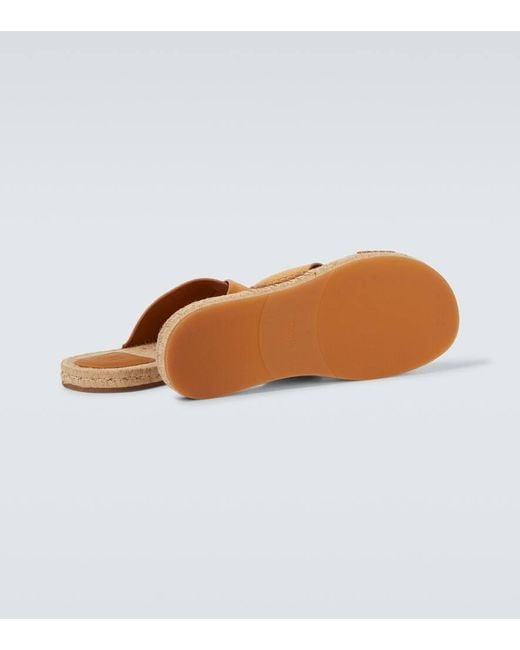 Zegna Espadrille-Sandalen Aus Veloursleder in Brown für Herren
